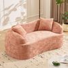 2-Sitzer Sofa in Pink, gebogene Form H 65 x T 170 x B 87 cm mit Federkern und Schaumstoffpolsterung Bild 1
