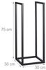 Relaxdays Schwarzes Kaminholzregal aus Metall Bild 5