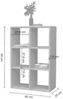 Dmora Bücherregal Acquaro, Schrank mit Regalen, Bürobibliothek, 100 % Made in Italy, Eiche, 60 x 25 x 90 cm, Bild 3