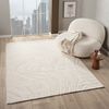 Vimoda Teppich Wellenmuster, modernerer Design, dicht & weich, Rund, Höhe: 11 mm, Uni, Läufer Creme, 3D Effekt, Wohnzimmer, Schlafzimmer Bild 5