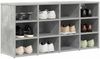 vidaXL Schuhschrank mit Regal Betongrau 103 x 30 x 51 cm Holzwerkstoff 808706 Bild 3