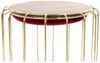Beistelltisch / Pouf Comfortable 110 Rot / Gold Bild 4