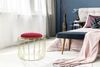 Beistelltisch / Pouf Comfortable 110 Rot / Gold Bild 2