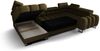 Wohnlandschaft Schlafsofa BASTIEN in Stoff Moly Ziegelrot Ottomane Links Bild 3