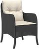 vidaXL 5-tlg. Garten-Essgruppe mit Kissen Schwarz Poly Rattan 3211915 Bild 3