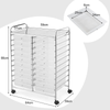 Rollwagen mit Schubladen Rollcontainer Badrollwagen Badtrolley Badregal Transparent Bild 3