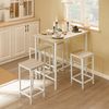 SoBuy OGT11-WN Bartisch-Set mit 4 Hockern, MDF, PVC-Furnier, Helle Eiche, 100 x 87 x 60 cm Bild 2