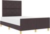 vidaXL Bettgestell mit Kopfteil Dunkelbraun 120 x 200 cm Stoff 3344798 Bild 2