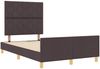 vidaXL Bettgestell mit Kopfteil Dunkelbraun 120 x 200 cm Stoff 3344798 Bild 5