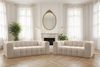 Sofa Designersofa SOLVIE 4-Sitzer in Stoff Tiffani Beige Bild 3