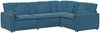 vidaXL Modulares Sofa mit Kissen Samt Blau 3321158 Bild 2