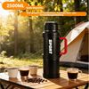 BlingBin Thermoflasche Thermoskanne 2.5L, Isolierkanne Edelstahl Trinkflasche mit Tragegurt, Doppelwandisolierung Isolierflasche Camping und Wandern 24h Heiß/Kalt Bild 2