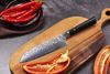 ZAYIKO Damastmesser "KURO Santokumesser" - 17,7cm Klinge - Griff: Pakkaholz - VG-10 Stahlkern Bild 5