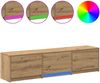 vidaXL Fernsehschrank mit LED Kunsthandwerk Eiche 165 x 34 x 40 cm 3418720 Bild 4