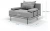 TRADA Gartenlounge-Set Gartensofa beständig gegen Sonnenlicht & Wasser - Dunkelgrau, (Set), Gartensofa-Set mit 2 Getränkehaltern Bild 2