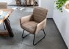 Stuhl Echtleder 62x62x84 beige IRON LABEL #05 Bild 2