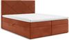 AX LIVING Boxspringbett 180x200 Bratton Amber Samt Bettkasten & Topper Bild 2