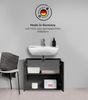 mokebo Waschbeckenunterschrank Der Waschbär (mit Einlegeboden) Waschtischunterschrank oder Badezimmerschrank in Schwarz-Anthrazit Bild 2
