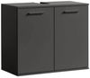 mokebo Waschbeckenunterschrank Der Waschbär (mit Einlegeboden) Waschtischunterschrank oder Badezimmerschrank in Schwarz-Anthrazit Bild 5