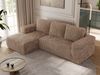 Ecksofa mit Schlaffunktion, Bettkasten und losen Kissen für das Wohnzimmer - TRENTINO - Braun Cord - links Bild 4