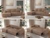 Ecksofa mit Schlaffunktion, Bettkasten und losen Kissen für das Wohnzimmer - TRENTINO - Braun Cord - links Bild 2