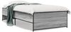 vidaXL Bettgestell Grau Sonoma 100x200 cm Holzwerkstoff und Metall 845239 Bild 2