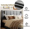 PXloue Stauraumbett Polsterbett Doppelbett, mit bettkasten und Lattenrost,Samtstoff,Leselicht,160x200 cm Bild 3