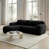Ecksofa aus Plüsch mit modularem Design, schwarz Bild 2
