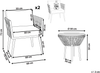 Bistro Set mit Kissen GARGANO Grau Bild 2