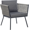 Bistro Set mit Kissen GARGANO Grau Bild 4