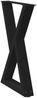 vidaXL Esstisch Beine 2 Stk. Schwarz 60x(72-73,3) cm Stahl 4012720 Bild 4