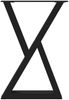 vidaXL Esstisch Beine 2 Stk. Schwarz 60x(72-73,3) cm Stahl 4012720 Bild 5