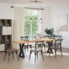 vidaXL Esstisch Beine 2 Stk. Schwarz 60x(72-73,3) cm Stahl 4012720 Bild 3