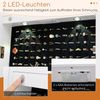 2 in 1 Spiegelschrank mit LED-Beleuchtung & Ganzkörperspiegel Abschließbarer Schmuckschrank Weiß Bild 3