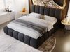 GRAINGOLD Cloud Bett 180x200, Polsterbett ohne Bettkasten, Bouclé-Stoff, mit Lattenrost, Schwarz Bild 3