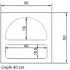 Vente-unique - LUELA Bedside table Holz, Platte Weiß - B 40 cm x H 50 cm x L 50 cm Bild 4