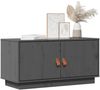 vidaXL TV-Schrank Grau 80x34x40 cm Massivholz Kiefer 818232 Bild 3