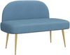 vidaXL Gepolsterte Bank mit Rückenlehne Blau 110 x 60 x 76 cm 42040779 Bild 2