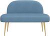 vidaXL Gepolsterte Bank mit Rückenlehne Blau 110 x 60 x 76 cm 42040779 Bild 3
