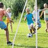 Relaxdays Fußballtor mit Torwand, Stahl weiß, 170x235x85 cm Bild 3