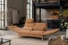 KAWOLA Funktionssofa HOLLY 2-Sitzer 1 Kopfstütze Stoff cognac 90 x 92 x 176 cm Bild 2