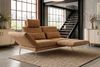 KAWOLA Funktionssofa HOLLY 2-Sitzer 1 Kopfstütze Stoff cognac 90 x 92 x 176 cm Bild 4