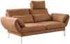 KAWOLA Funktionssofa HOLLY 2-Sitzer 1 Kopfstütze Stoff cognac 90 x 92 x 176 cm Bild 3