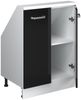 Küchenschrank für Dachschrägen R-Line Schwarz Hochglanz 60 cm mit 2 Türen Vicco Bild 4