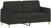 vidaXL 2-Sitzer-Sofa mit Zierkissen Schwarz 140 cm Stoff 3200913 Bild 4
