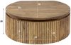 Nachttisch Vagula aus massivem Mangoholz, rundes Wellen Design, Natur, schwebend mit Schublade Bild 4