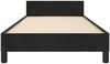 vidaXL Bettgestell mit Kopfteil, Kunstleder, Schwarz, 100x200 cm Bild 5