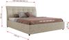 MKS Möbel 'Gala Classic' Polsterbett mit Bettkasten, Beige, 160x200 cm, Struktur, Pocket | H3 - mittelfest Bild 4