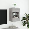 vidaXL TV-Wandschrank mit LED-Leuchten Grau Sonoma 40x30x60,5 cm 837088 Bild 4
