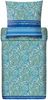 Bassetti Mako-Satin Bettwäsche 200x220 Noto B2 Blue Paisley Streifen blau grün Bild 2
